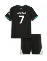 Liverpool Luis Diaz #7 Vieraspaita Lasten 2024-25 Lyhythihainen (+ shortsit)